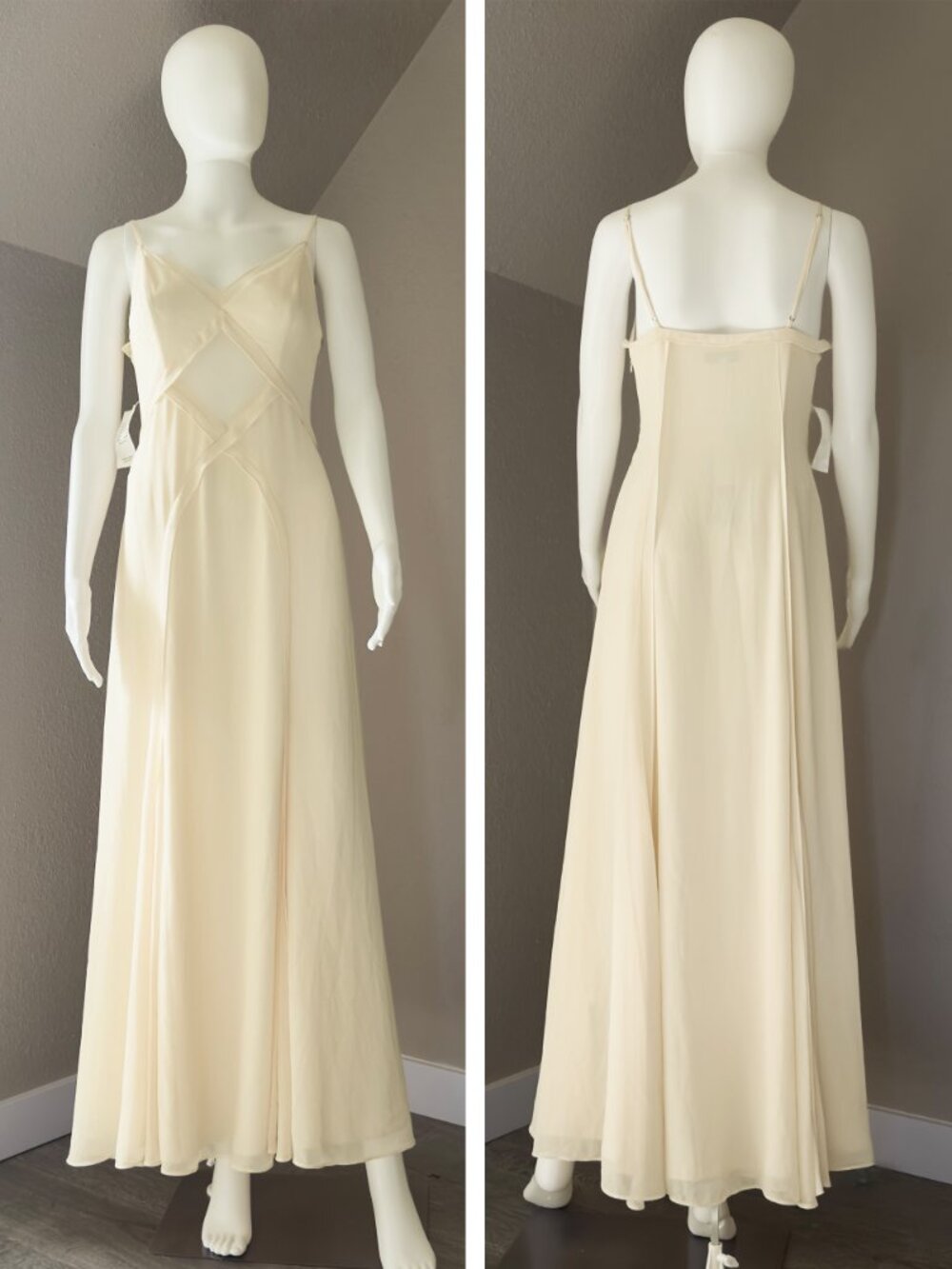 RARE Ever New Melbourne Floria Crisscross Midi Dress Womens 4 Buttercream NWT - Picture 2 of 16